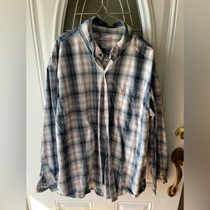 Carhartt Men's Blue Plaid Shirt